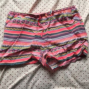 Colorful shorts with patterns